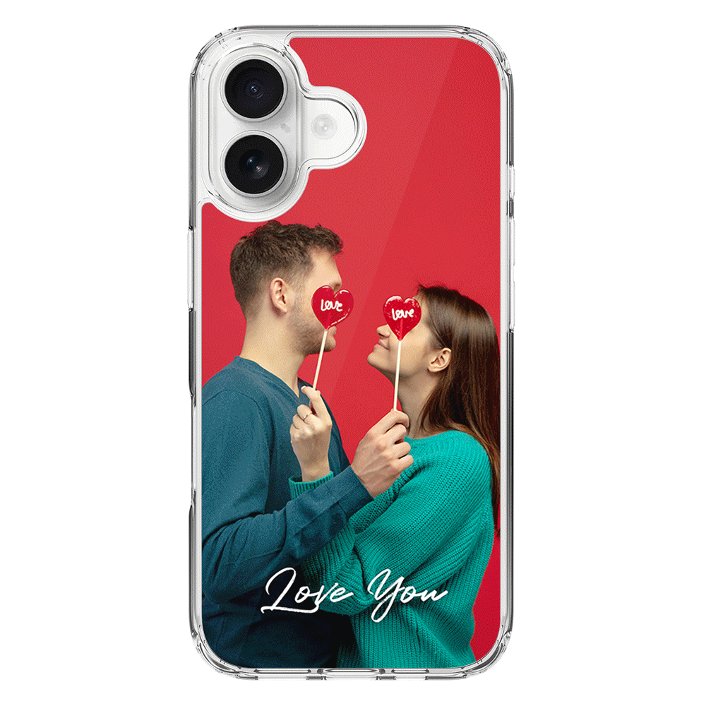 Apple iPhone 16 / Clear MagSafe Custom Photo Valentine, Phone Case - Stylizedd.com