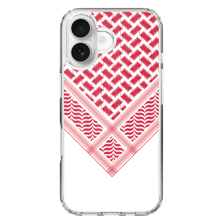 Apple iPhone 16 / Clear MagSafe Custom Arab Shemagh, Phone Case - Stylizedd.com
