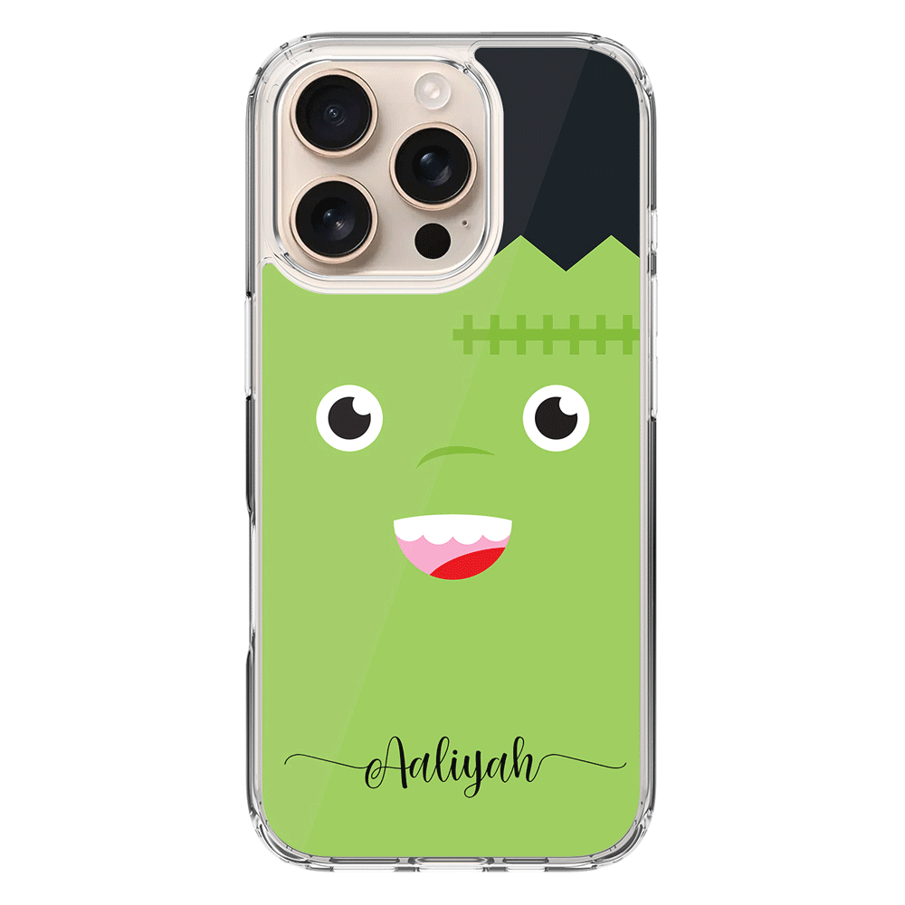 Apple iPhone 16 Pro / Clear MagSafe Personalized Text Cute Monsters, Phone Case - Stylizedd.com
