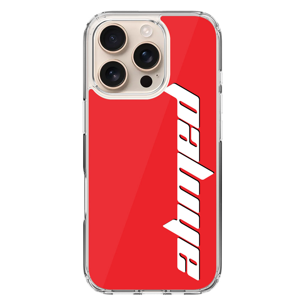 Apple iPhone 16 Pro / Clear MagSafe Custom Text, Vertical Name Phone Case - Stylizedd.com