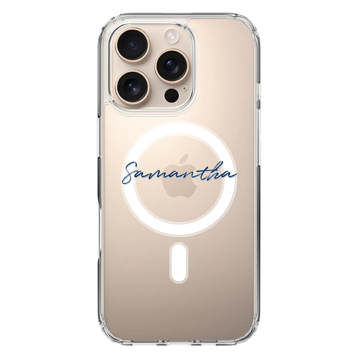 Apple iPhone 16 Pro / Clear MagSafe Custom Text, My Name Phone Case - Stylizedd.com