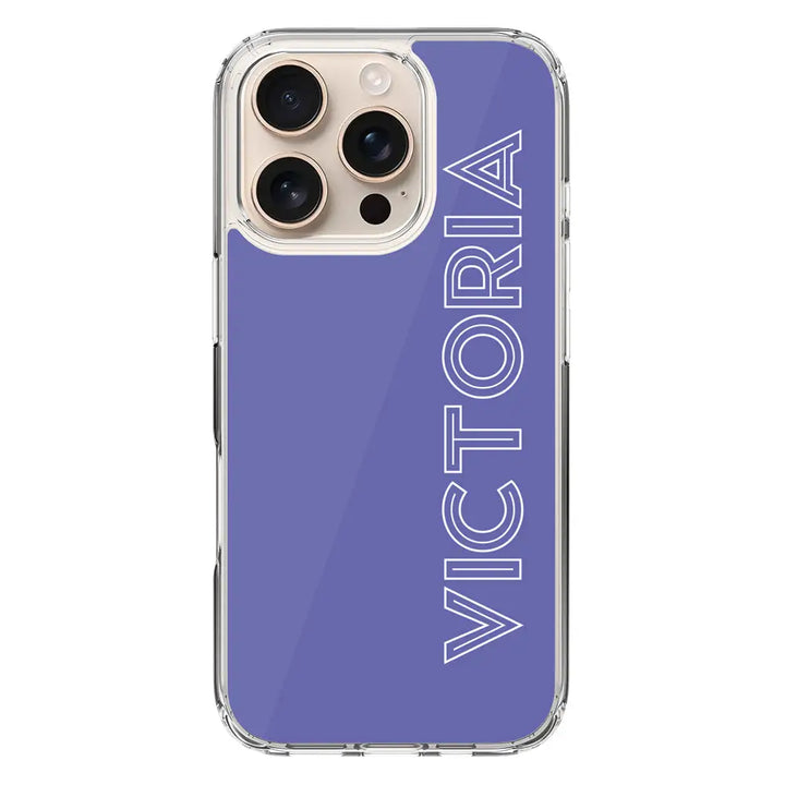 Apple iPhone 16 Pro / Clear Classic Personalized Name, Custom Phone Case - Stylizedd.com