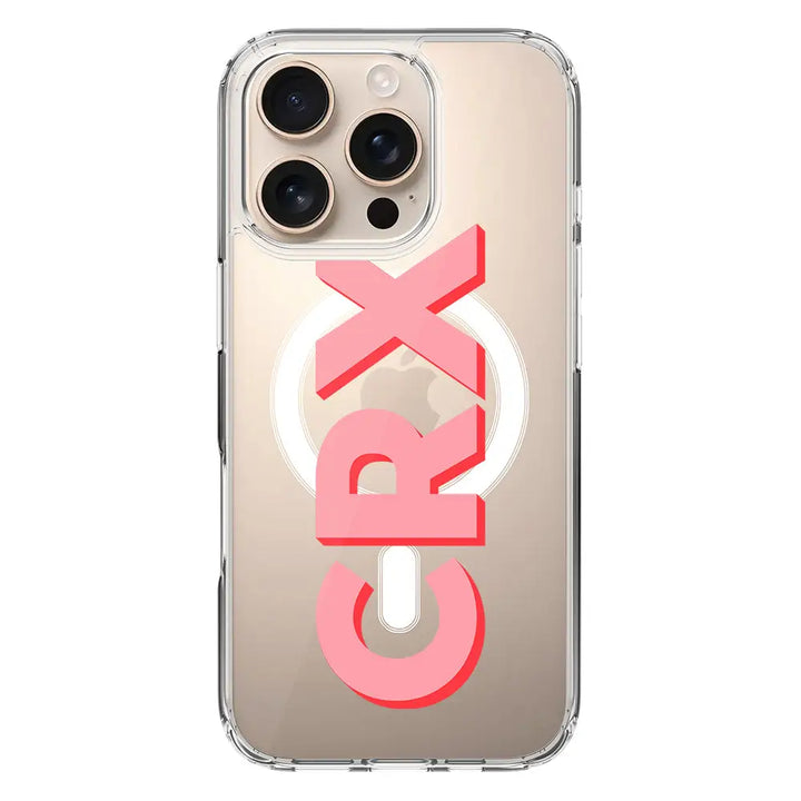 Apple iPhone 16 Pro / Clear MagSafe Personalized Monogram Initial 3D Shadow Text Phone Case - Stylizedd.com