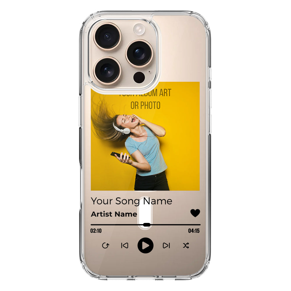Apple iPhone 16 Pro / Clear MagSafe Custom Album Art Phone Case - Stylizedd.com