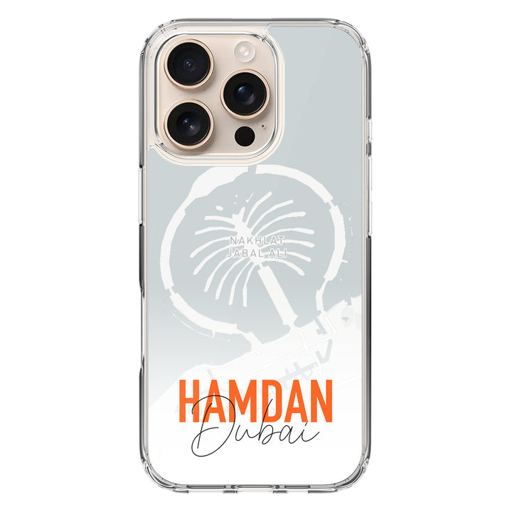 Apple iPhone 16 Pro / Clear MagSafe Personalized Location Map & Name, Phone Case - Stylizedd.com