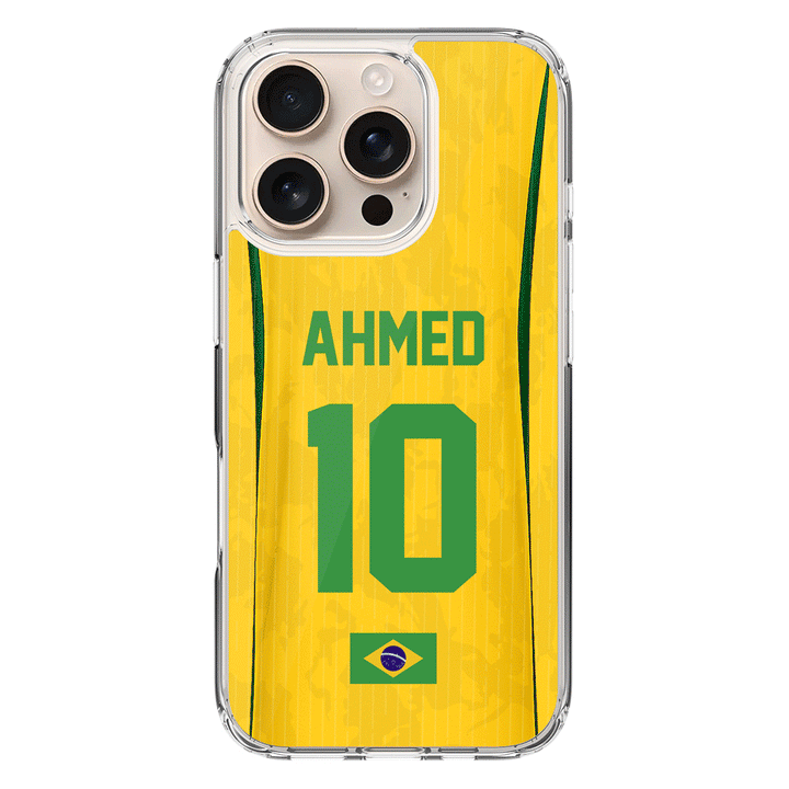 Apple iPhone 16 Pro / Clear MagSafe Personalized Football Jersey Phone Case Custom Name & Number - Stylizedd.com