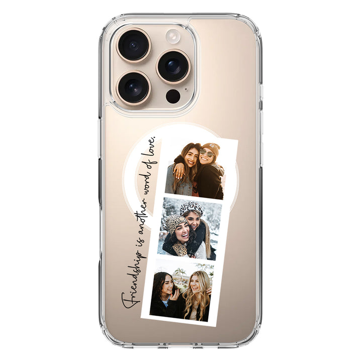 Apple iPhone 16 Pro / Clear MagSafe Custom Photo Strip Polaroid Style, Phone Case - Stylizedd.com