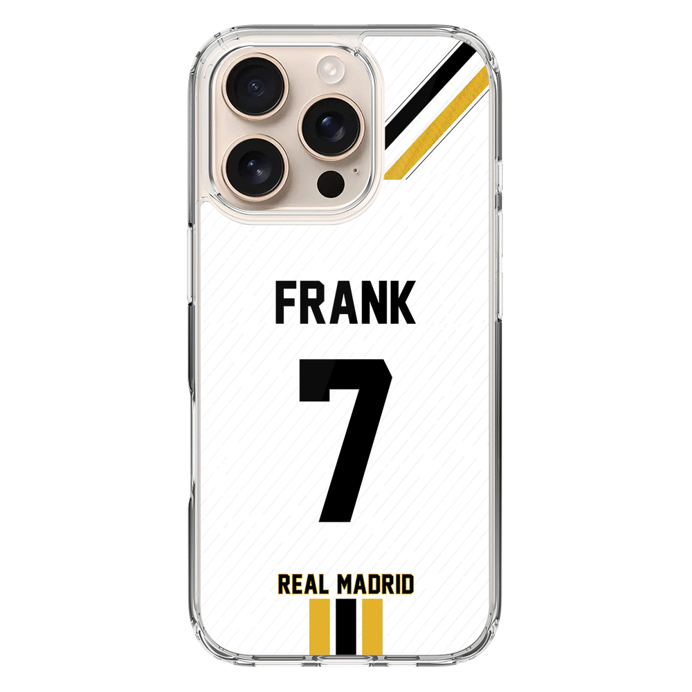 Apple iPhone 16 Pro / Clear MagSafe Personalized Football Clubs Jersey Phone Case Custom Name & Number - Stylizedd.com