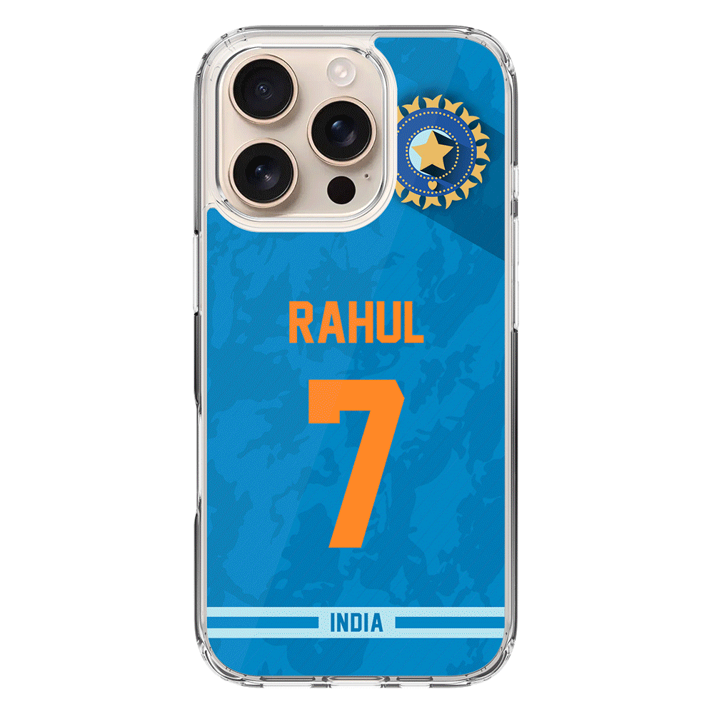 Apple iPhone 16 Pro / Clear MagSafe Personalized Cricket Jersey Phone Case Custom Name & Number - Stylizedd.com