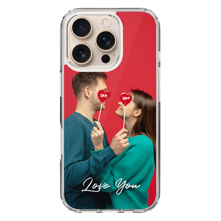 Apple iPhone 16 Pro / Clear MagSafe Custom Photo Valentine, Phone Case - Stylizedd.com