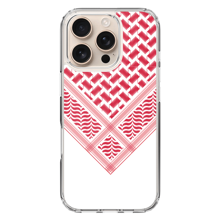 Apple iPhone 16 Pro / Clear MagSafe Custom Arab Shemagh, Phone Case - Stylizedd.com