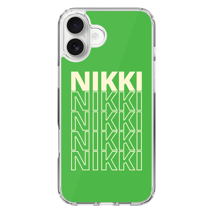 Apple iPhone 16 Plus / Clear MagSafe Repeated Monogram Phone Case - Stylizedd.com