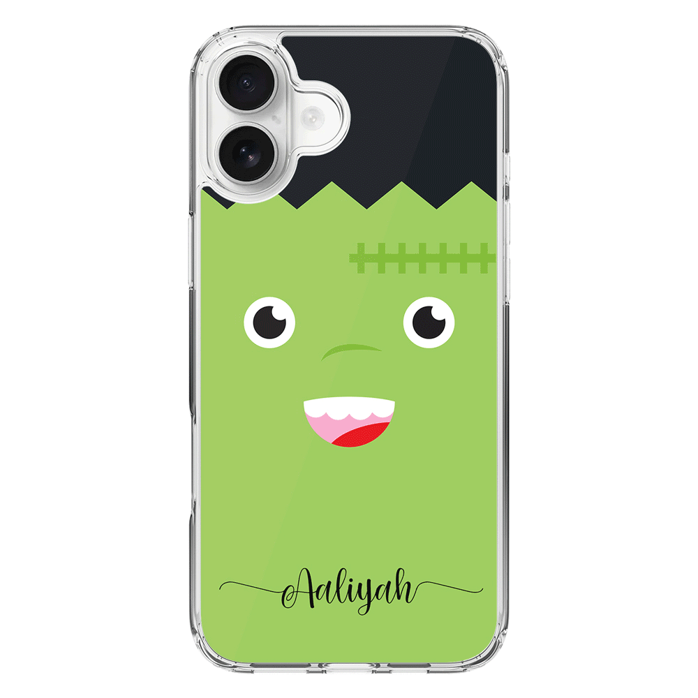 Apple iPhone 16 Plus / Clear MagSafe Personalized Text Cute Monsters, Phone Case - Stylizedd.com