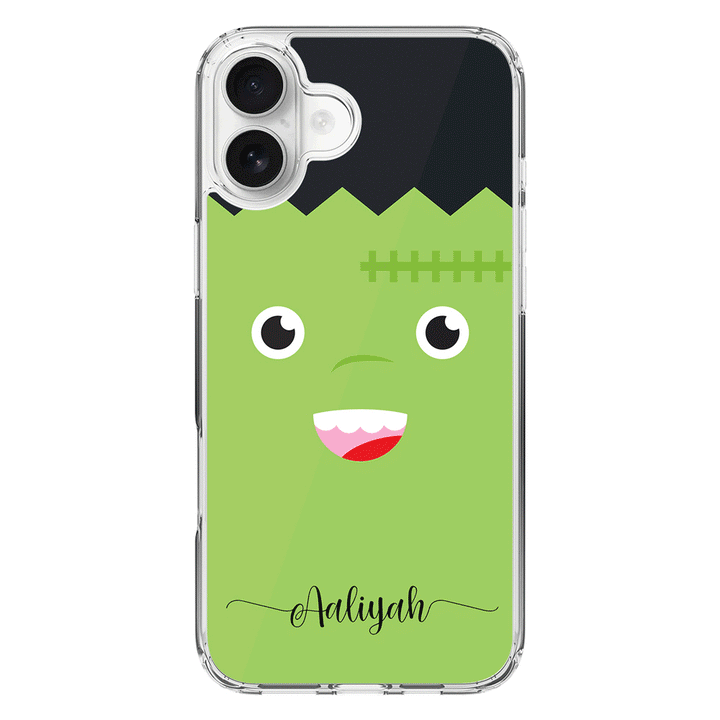 Apple iPhone 16 Plus / Clear MagSafe Personalized Text Cute Monsters, Phone Case - Stylizedd.com