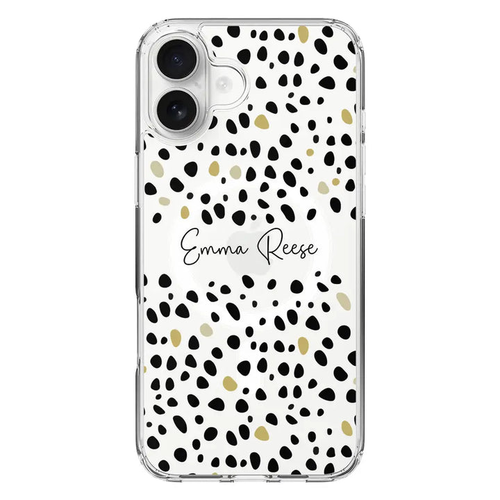 Apple iPhone 16 Plus / Clear Classic Pebble Multi Color Custom Text, My Name Phone Case - Stylizedd.com