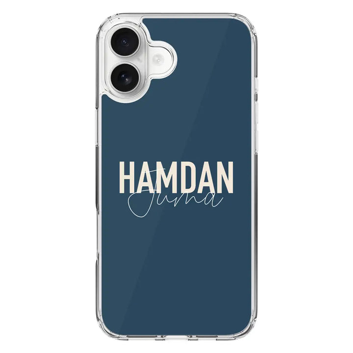 Apple iPhone 16 Plus / Clear Classic Personalized Name Horizontal, Phone Case - Stylizedd.com