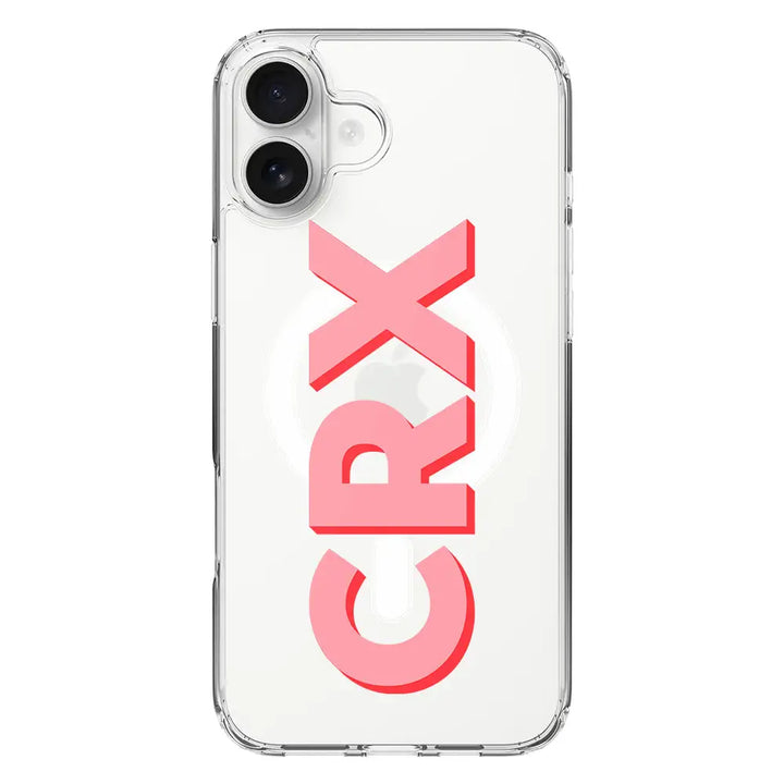 Apple iPhone 16 Plus / Clear MagSafe Personalized Monogram Initial 3D Shadow Text Phone Case - Stylizedd.com