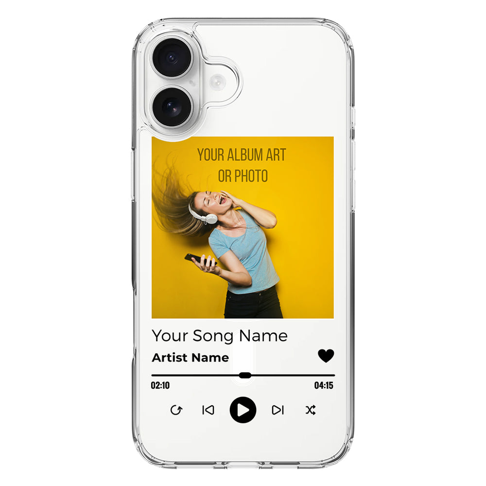 Apple iPhone 16 Plus / Clear MagSafe Custom Album Art Phone Case - Stylizedd.com