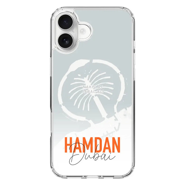 Apple iPhone 16 Plus / Clear Classic Personalized Location Map & Name, Phone Case - Stylizedd.com