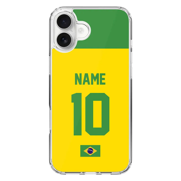 Apple iPhone 16 Plus / Clear Classic Personalized Football Jersey Phone Case Custom Name & Number - Stylizedd.com