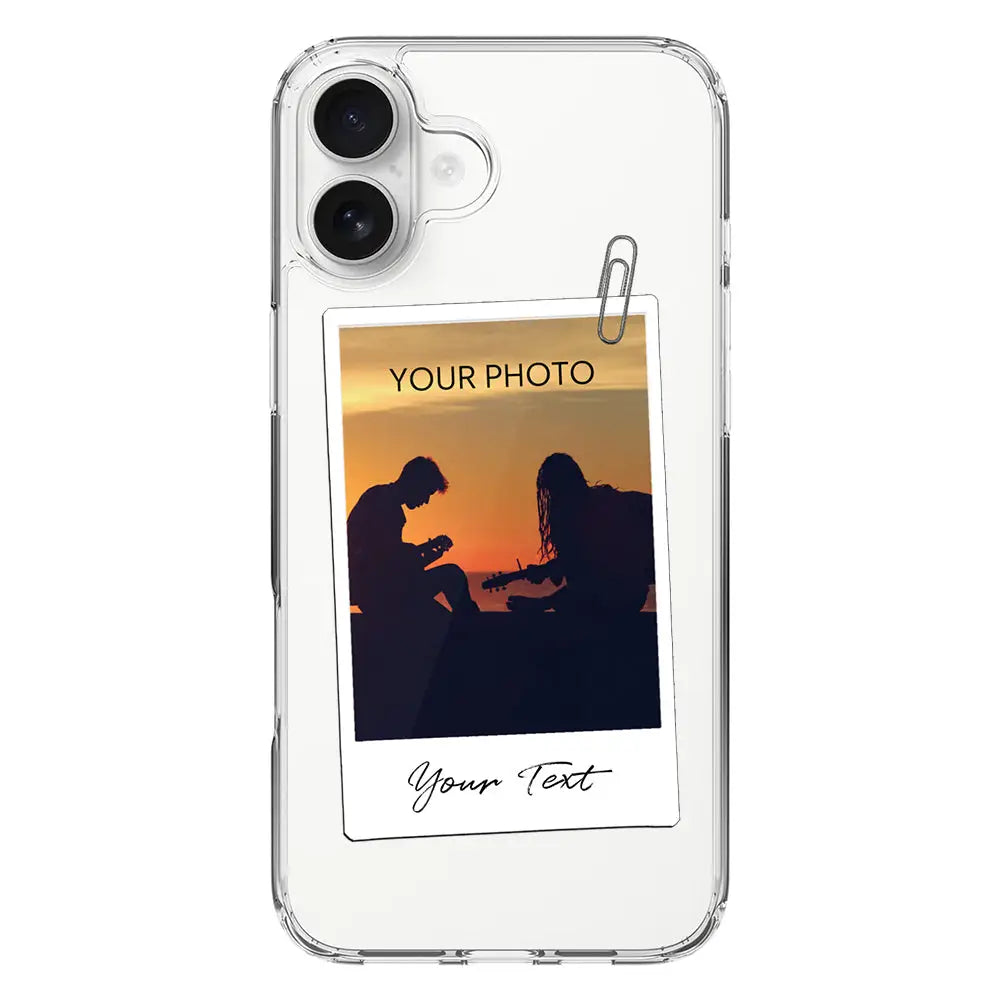 Apple iPhone 16 Plus / Clear Classic Polaroid Photo Phone Case - Stylizedd.com