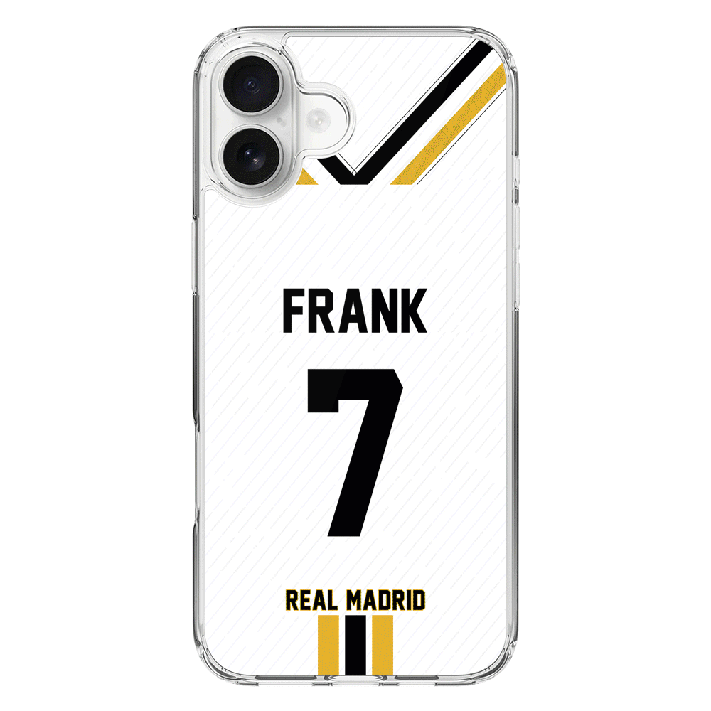 Apple iPhone 16 Plus / Clear MagSafe Personalized Football Clubs Jersey Phone Case Custom Name & Number - Stylizedd.com