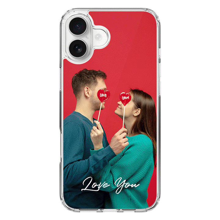 Apple iPhone 16 Plus / Clear MagSafe Custom Photo Valentine, Phone Case - Stylizedd.com