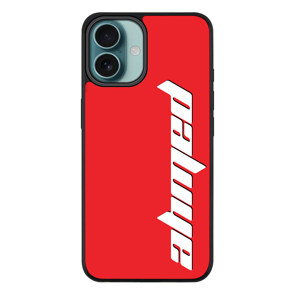 Apple iPhone 16 Plus / Rugged MagSafe Custom Text, Vertical Name Phone Case - Stylizedd.com