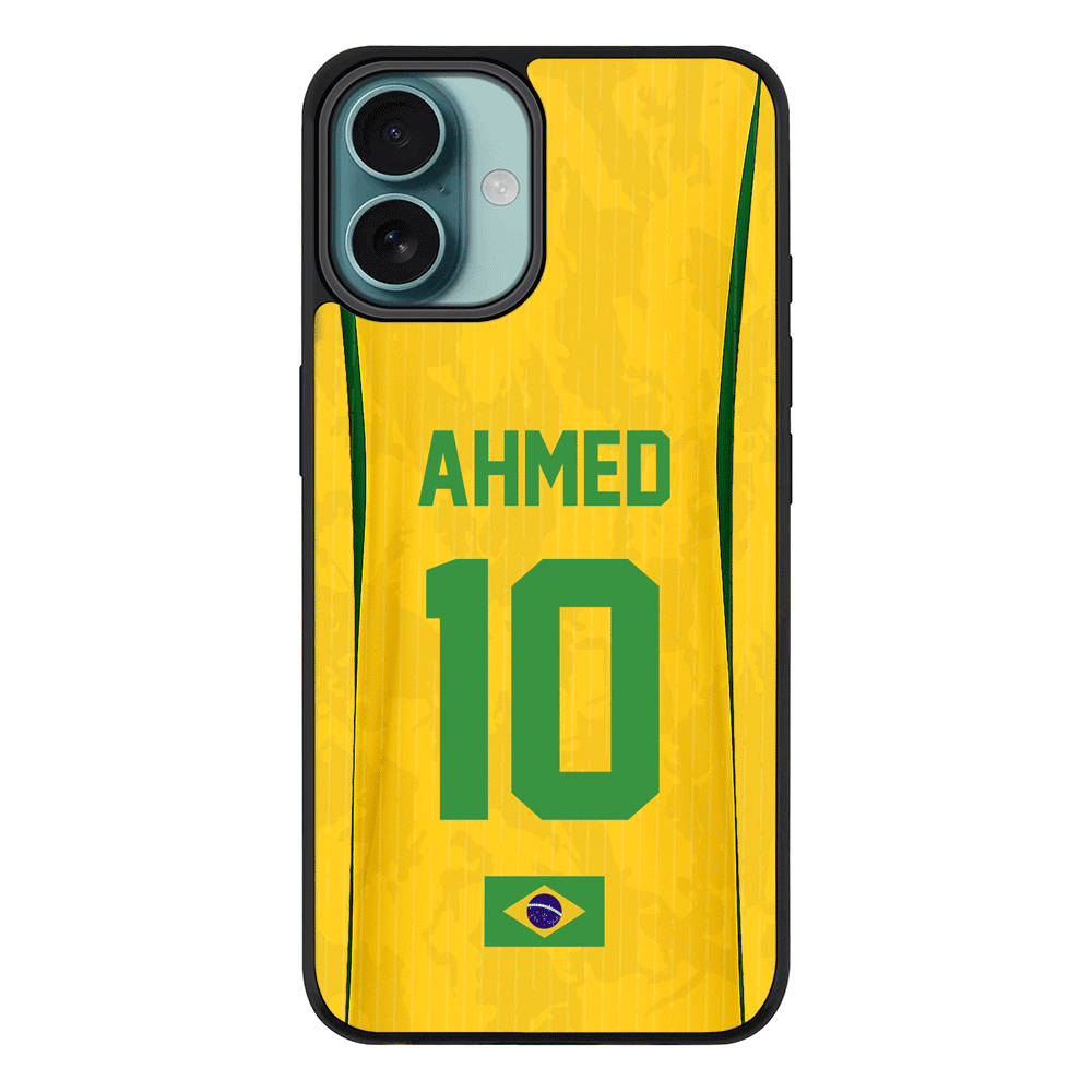 Apple iPhone 16 Plus / Rugged MagSafe Personalized Football Jersey Phone Case Custom Name & Number - Stylizedd.com