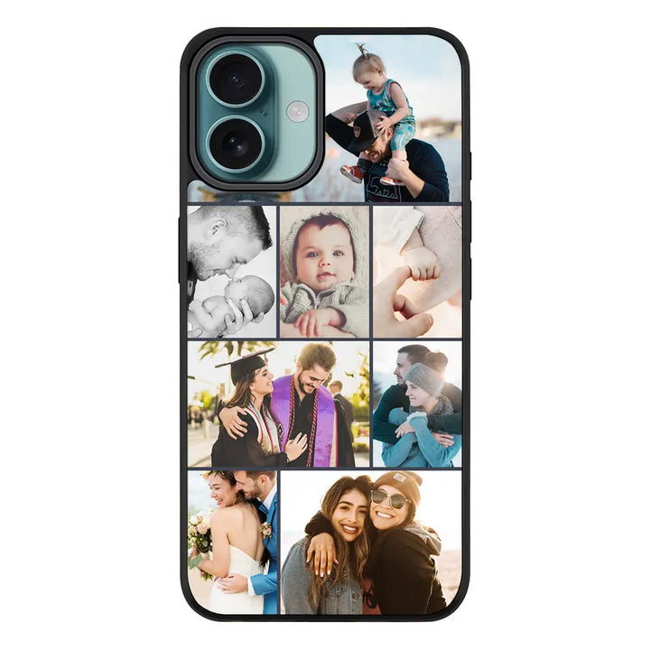 Apple iPhone 16 Plus / Rugged MagSafe Personalised Photo Collage Grid Phone Case - Stylizedd.com