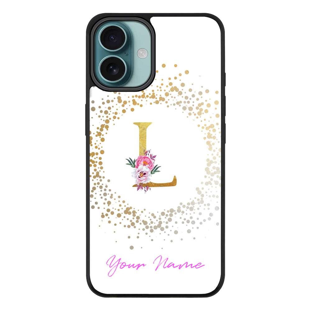 Apple iPhone 16 Plus / Rugged MagSafe Floral Initial Phone Case - Stylizedd.com