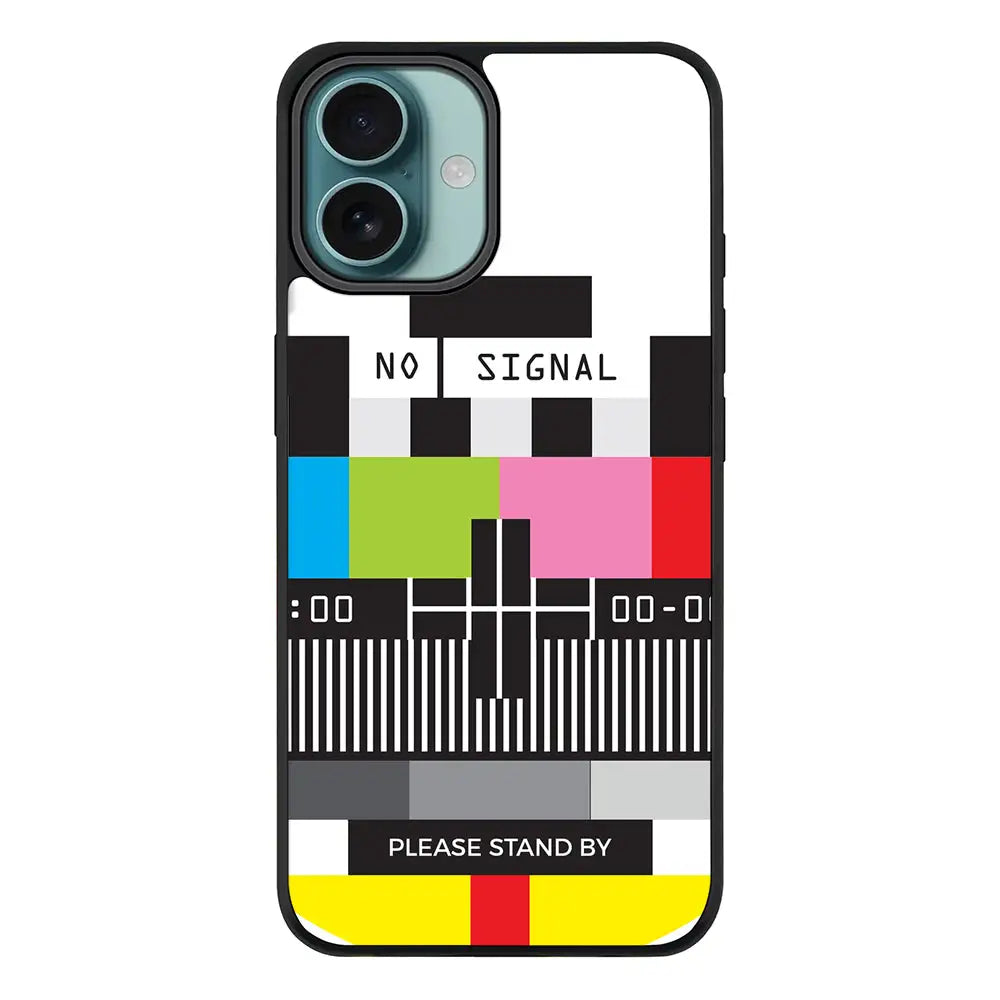 Apple iPhone 16 Plus / Rugged MagSafe Personalized Text Retro No Signal TV Channel, Phone Case - Stylizedd.com