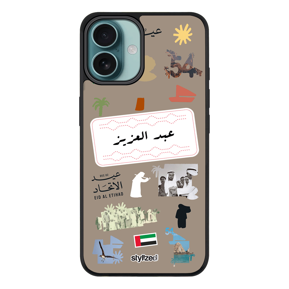 Apple iPhone 16 Plus / Rugged MagSafe Custom Eid Al Etihad 54 National Day Sticker, Phone Case - Stylizedd.com
