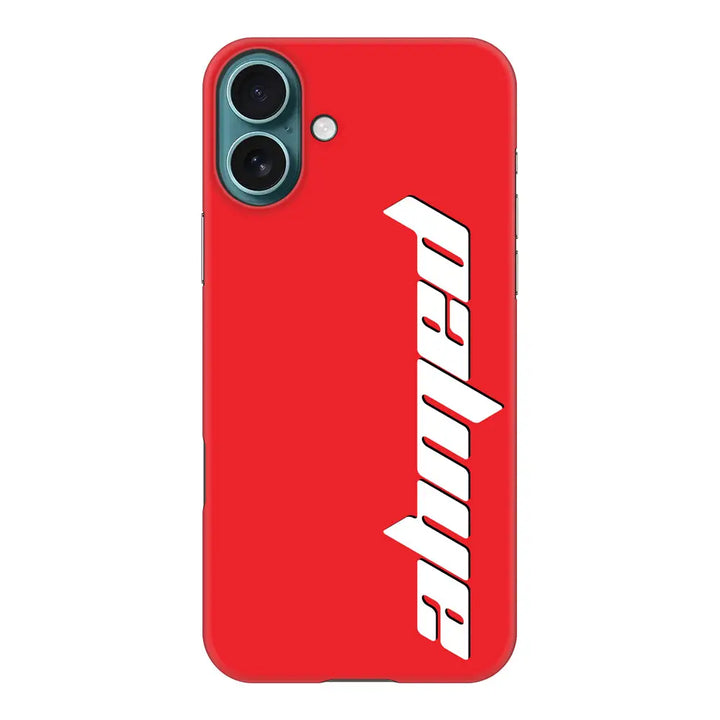 Apple iPhone 16 Plus / Snap Classic Custom Text, Vertical Name Phone Case - Stylizedd.com