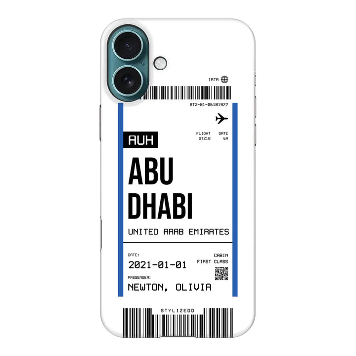 Apple iPhone 16 Plus / Snap Classic Custom Flight Boarding Pass Ticket Phone Case - Stylizedd.com