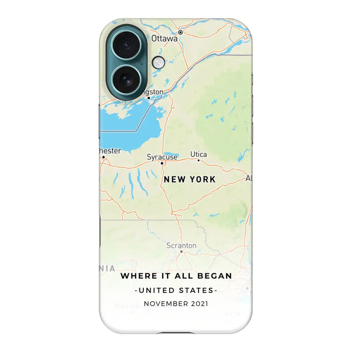 Apple iPhone 16 Plus / Snap Classic Personalized map, Phone Case - Stylizedd.com