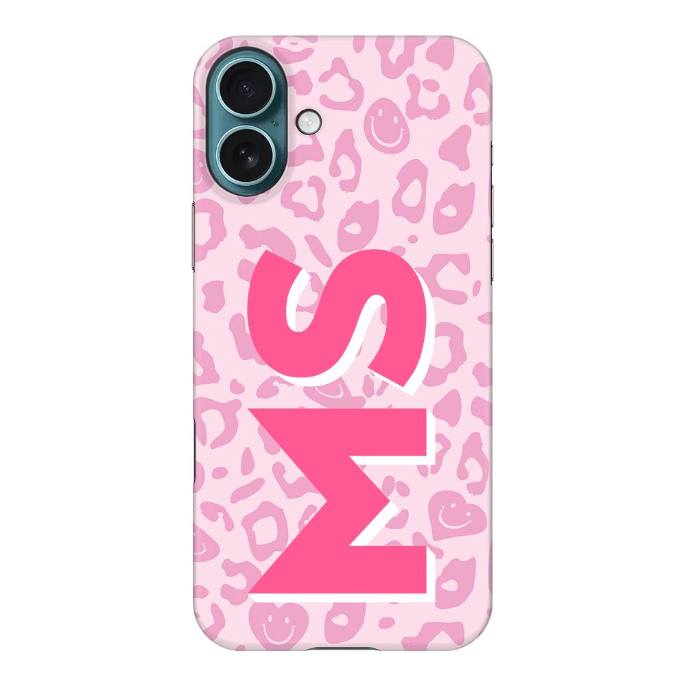 Apple iPhone 16 Plus / Snap Classic Custom Monogram Initial 3D Shadow Text Seamless Pattern, Phone Case - Stylizedd.com