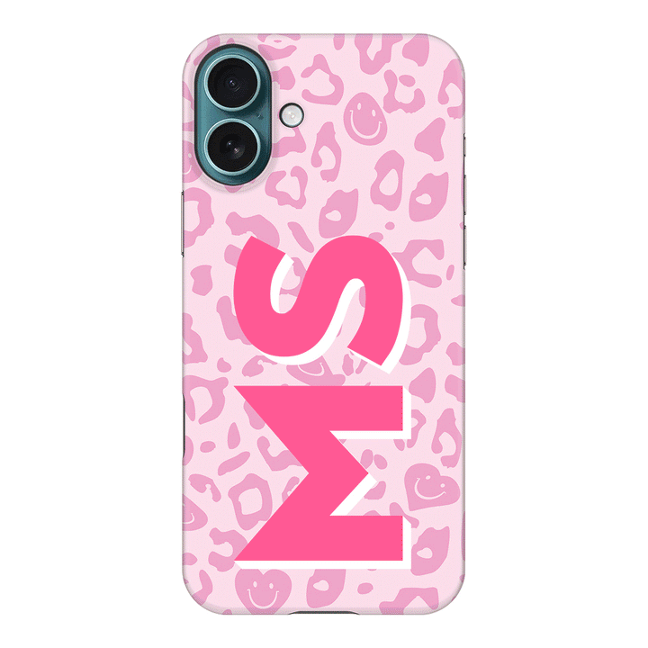 Apple iPhone 16 Plus / Snap Classic Custom Monogram Initial 3D Shadow Text Seamless Pattern, Phone Case - Stylizedd.com