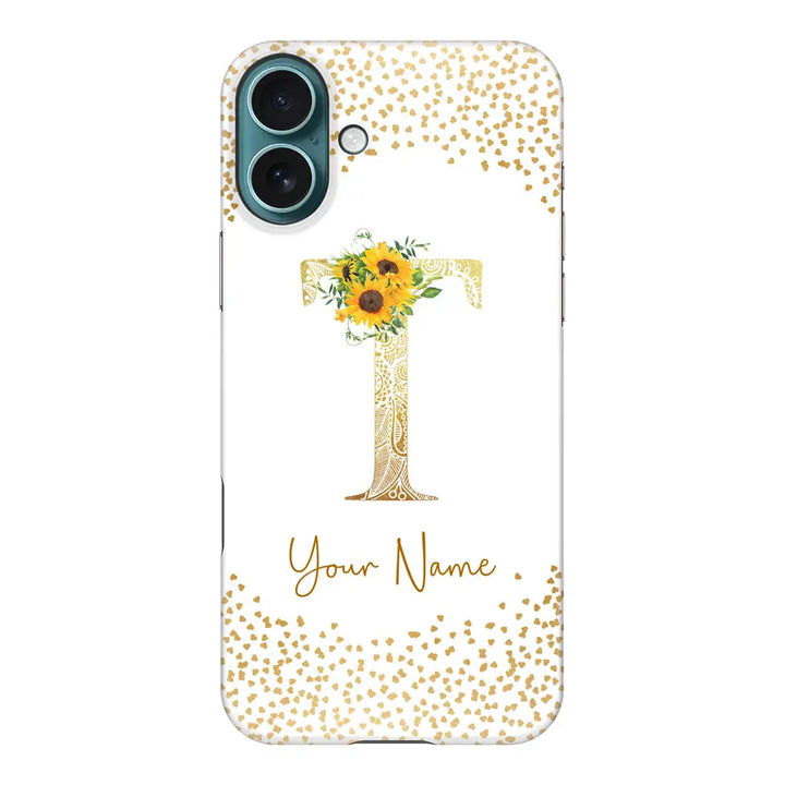 Apple iPhone 16 Plus / Snap Classic Floral Mandala Initial Phone Case - Stylizedd.com