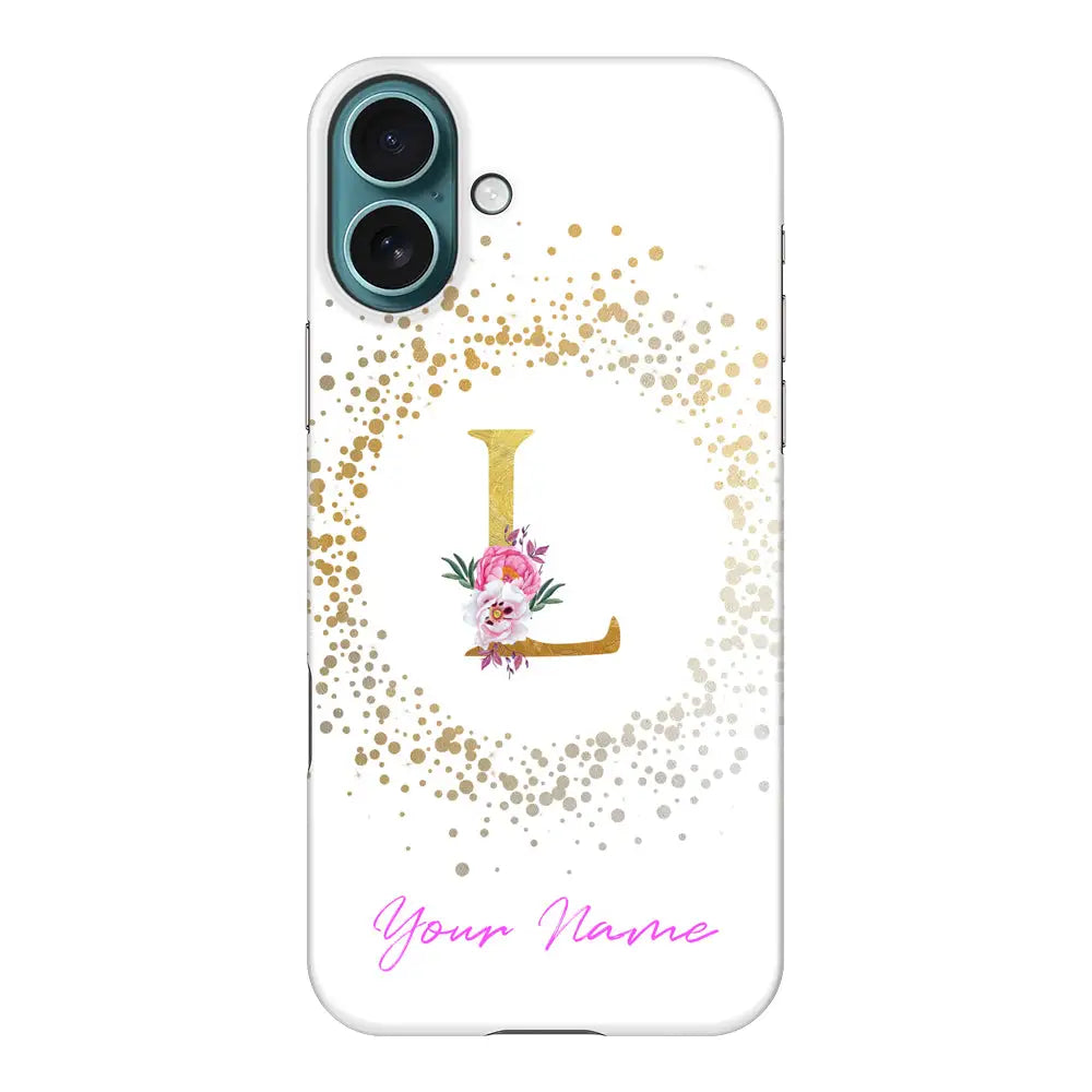 Apple iPhone 16 Plus / Snap Classic Floral Initial Phone Case - Stylizedd.com