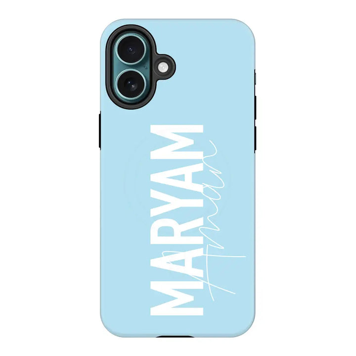 Apple iPhone 16 Plus / Tough Pro Personalized Name Vertical, Phone Case - Stylizedd.com