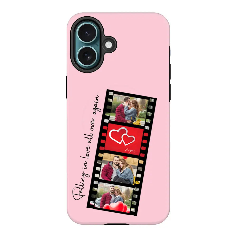 Apple iPhone 16 Plus / Tough Pro Custom Valentine Photo Film Strips, Phone Case - Stylizedd.com