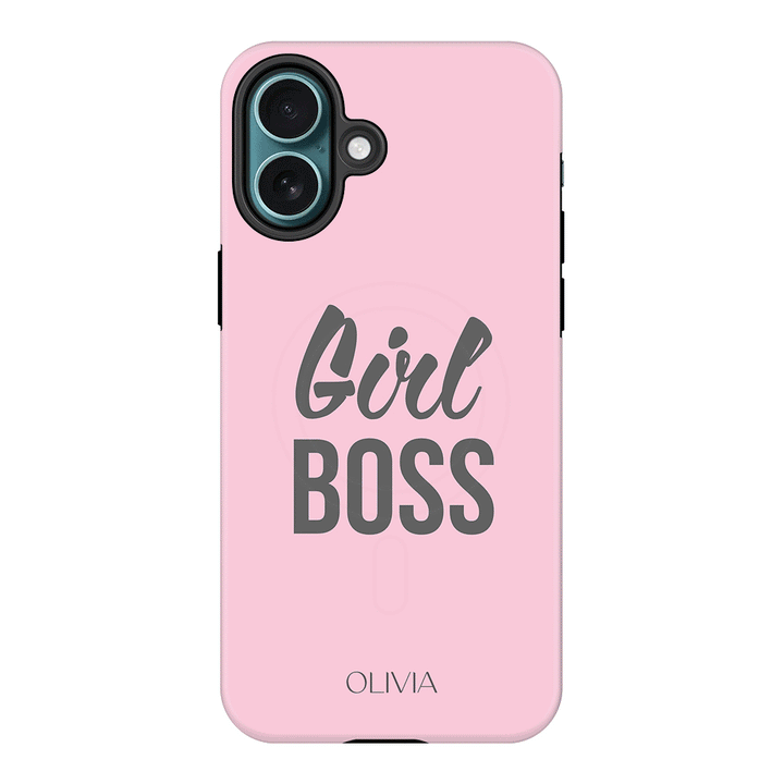 Apple iPhone 16 Plus / Tough MagSafe Personalized Name Girl Boss, Phone Case - Stylizedd.com