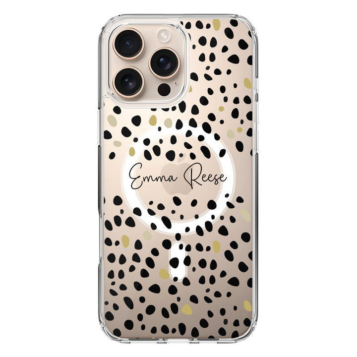 Apple iPhone 16 Pro Max / Clear MagSafe Pebble Multi Color Custom Text, My Name Phone Case - Stylizedd.com
