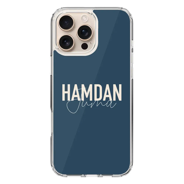 Apple iPhone 16 Pro Max / Clear Classic Personalized Name Horizontal, Phone Case - Stylizedd.com