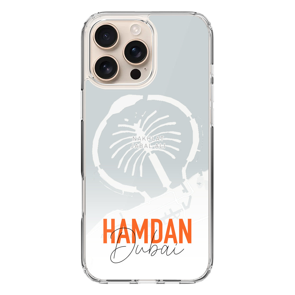 Apple iPhone 16 Pro Max / Clear MagSafe Personalized Location Map & Name, Phone Case - Stylizedd.com