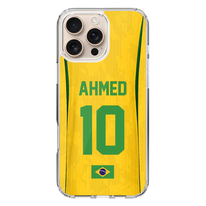 Apple iPhone 16 Pro Max / Clear MagSafe Personalized Football Jersey Phone Case Custom Name & Number - Stylizedd.com