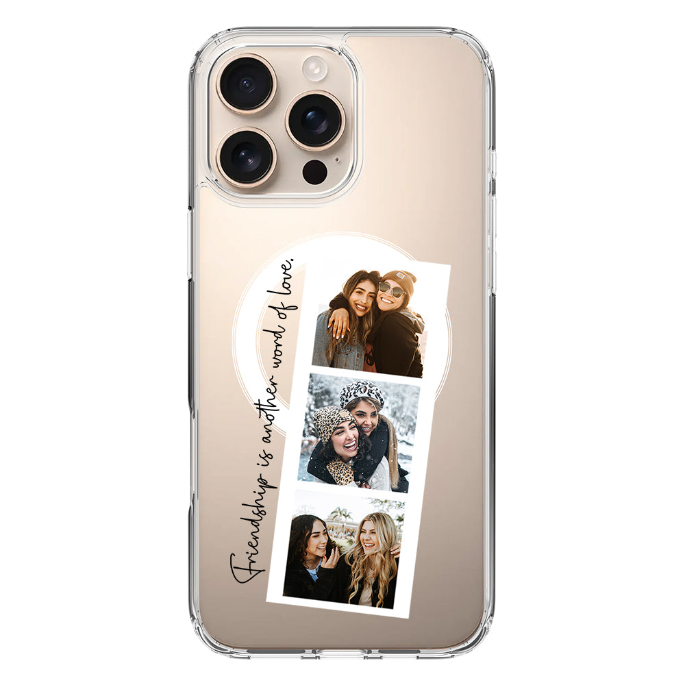 Apple iPhone 16 Pro Max / Clear MagSafe Custom Photo Strip Polaroid Style, Phone Case - Stylizedd.com