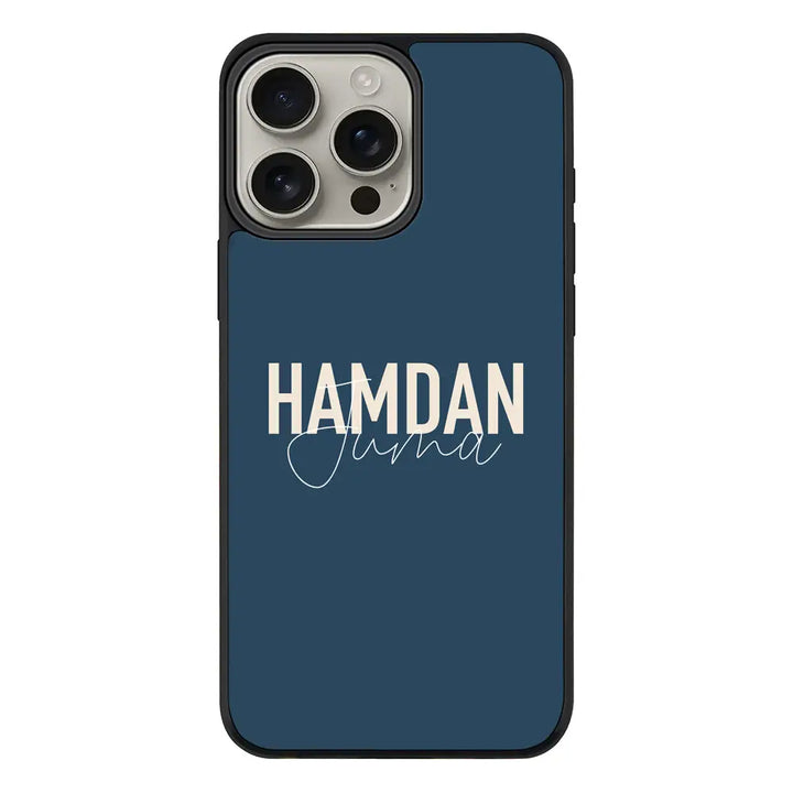 Apple iPhone 16 Pro Max / Rugged Black Personalized Name Horizontal, Phone Case - Stylizedd.com