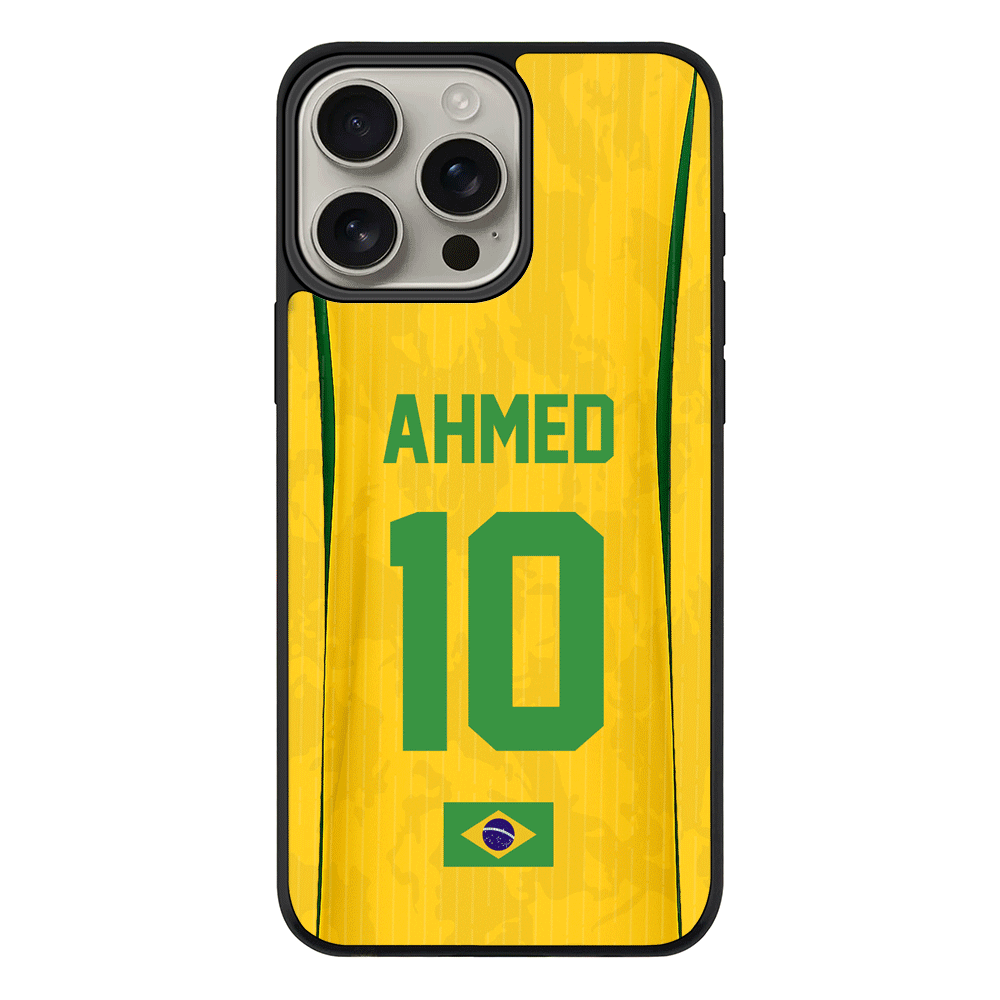 Apple iPhone 16 Pro Max / Rugged MagSafe Personalized Football Jersey Phone Case Custom Name & Number - Stylizedd.com